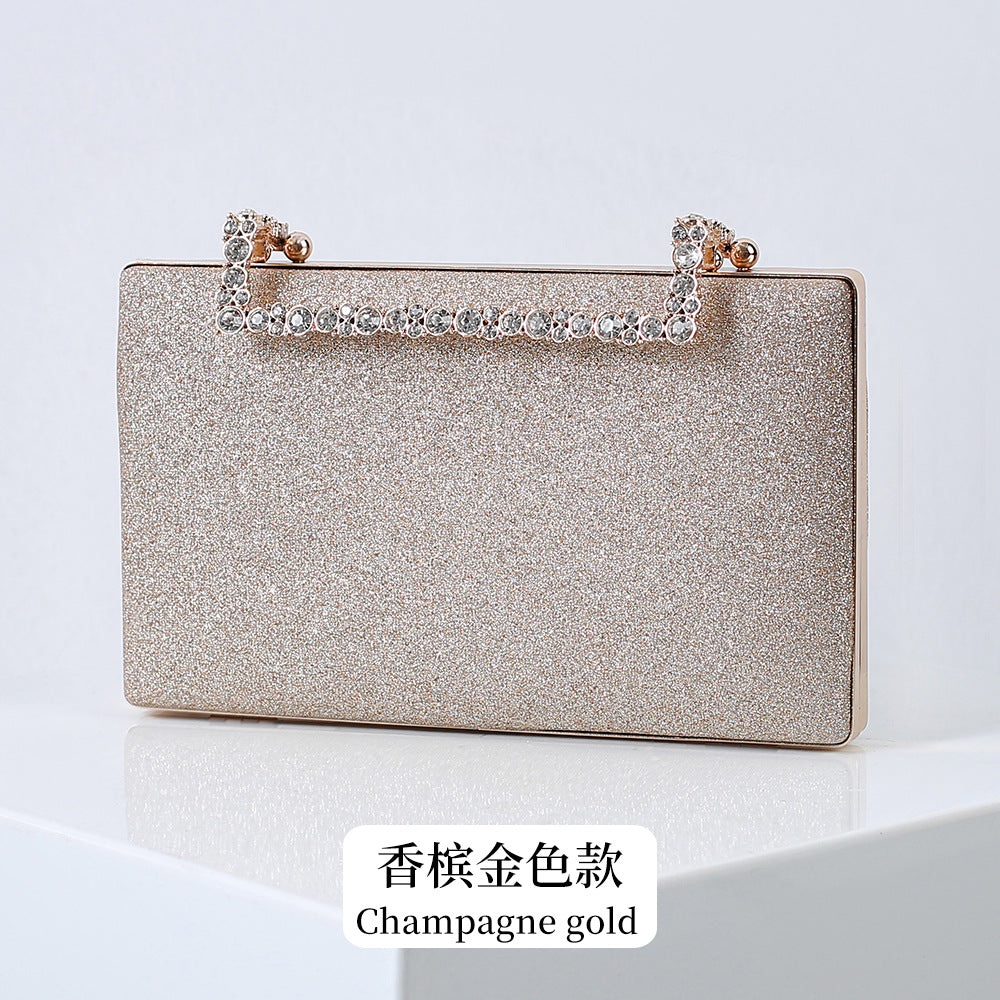 Wholesale Multi Color Shiny Pink Party Diamond Black Handbag
